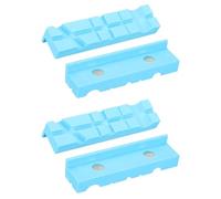 sourcing map 2 Set Vise Jaw Pads 5" Rubber Magnetic Vise Soft Jaws Standard Anti-Scratches Vice Covers Tools for DIY Making Woodworking Clamping Plumbing, Blue