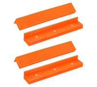 sourcing map 2 Set Vise Jaw Pads 6" Rubber Flat Magnetic Vise Soft Jaws Standard Anti-Scratches Vice Covers Tools for DIY Making Woodworking Clamping Plumbing, Orange