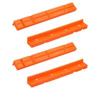 sourcing map 2 Set Vise Jaw Pads 8" Rubber V-Shape Magnetic Vise Soft Jaws Standard Anti-Scratches Vice Covers Tools for DIY Making Woodworking Clamping Plumbing, Orange