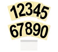 sourcing map 2 Sets/20 Pcs Mailbox Numbers for Outside, 2 Inch 0-9 Vinyl Self-Adhesive Numbers Stickers Waterproof House Sticker with Scraper for Signs Doors Address, Black