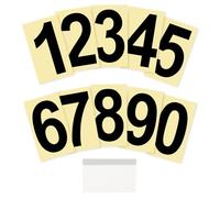 sourcing map 2 Sets/20 Pcs Mailbox Numbers for Outside, 3 Inch 0-9 Vinyl Self-Adhesive Numbers Stickers Waterproof House Sticker with Scraper for Signs Doors Address, Black