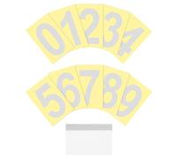sourcing map 2 Sets/20 Pcs Reflective Mailbox Numbers for Outside, 2 Inch 0-9 Vinyl Self-Adhesive Numbers Stickers Waterproof House Sticker with Scraper for Signs Doors Address, White