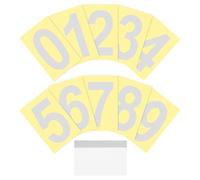 sourcing map 2 Sets/20 Pcs Reflective Mailbox Numbers for Outside, 4 Inch 0-9 Vinyl Self-Adhesive Numbers Stickers Waterproof House Sticker with Scraper for Signs Doors Address, White