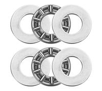 sourcing map 2 Sets AXK1220+2AS Thrust Needle Roller Bearings with Washers, 10x20x4mm Heat Resistant Chrome Steel Needles Roller Bearing