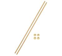 sourcing map 2 Sets Brass Fully Threaded Rod, M4x0.7mm Pitch Right Hand Threads Studs with Solid Brass Hex Nuts, 250mm/10" Long Threaded Screw Rods Fasteners for Anchors Bolts Hangers Clamps
