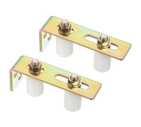 sourcing map 2 Sets Gate Roller Guide Adjustable, 1.6" Sliding Gate Nylon Roller with L-Shape Bracket, Gate Roller Guide Support Assembly for Sliding Rolling Gate White
