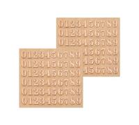 sourcing map 2 Sheets Number Resin Stickers 3D Small 1 to 9 Rose Gold Mini Number Sticker Metallic Sparkle Alloy for Resin Nail Scrapbooking 3mm