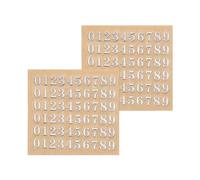 sourcing map 2 Sheets Number Resin Stickers 3D Small 1 to 9 Silver Mini Number Sticker Metallic Sparkle Alloy for Resin Nail Scrapbooking 3mm