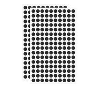 sourcing map 2 Sheets Screw Hole Covers Stickers 12mm 140 in 1 Self Adhesive Screw Covers Caps Waterproof Dustproof Sticker PVC for Wall Cabinets Desk Screws Furniture Repairing, Black