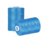 sourcing map 2 Spool Sewing Thread, Blue #264 Polyester Thread Prewound Bobbins for Sewing Machine Hand Stitching Quilting Emergency DIY Projects, 1000 Yards/Spool