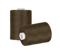 sourcing map 2 Spool Sewing Thread, Brown #493 Polyester Thread Prewound Bobbins for Sewing Machine Hand Stitching Quilting Emergency DIY Projects, 1000 Yards/Spool