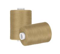 sourcing map 2 Spool Sewing Thread, Light Brown #566 Polyester Thread Prewound Bobbins for Sewing Machine Hand Stitching Quilting Emergency DIY Projects, 1000 Yards/Spool