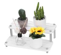 sourcing map 2 Tier Instant Dry Sink Organizer, Kitchen Sink Caddy Sponge Holder, Fast Drying Stone Sink Tray for Home Decor, Bathroom, Kitchen,White