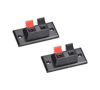 sourcing map 2 Way Spring Speaker Terminal Clip Push Release Connector Cable Terminals Strip Block WP2-3 2Pcs