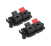 sourcing map 2 Way Spring Terminal Clip Push Release Connector Plate Jack Socket Speaker Terminal Strip Block Speaker Jointing Clamp Test Clip WP2-19 5Pcs