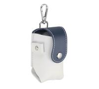 sourcing map 2 x 1.8 x 3.7 Inch Golf Ball Bag, Portable PU Leather Golf Ball Pouch with Belt Clip Storage Bag with Tee Holder for Men and Women, Blue