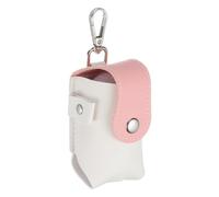 sourcing map 2 x 1.8 x 3.7 Inch Golf Ball Bag, Portable PU Leather Golf Ball Pouch with Belt Clip Storage Bag with Tee Holder for Men and Women, Pink