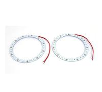 sourcing map 2 x 100mm Red 33-Surface Mount Device LED Car Ring