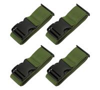 sourcing map 2" x 6.5' Luggage Strap Polyester Adjustable Suitcase Belt for Travel Packing Bag Closure Identify, Olive Green 4pcs