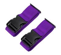 sourcing map 2" x 6.5' Luggage Strap Polyester Adjustable Suitcase Belt for Travel Packing Bag Closure Identify, Purple 2pcs