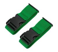 sourcing map 2" x 6.5' Luggage Strap Polyester Adjustable Suitcase Belt for Travel Packing Bag Closure Identify, Green 2pcs