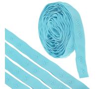 sourcing map 2 Yard Snap Button Tape Double Buckle for Sewing, Cotton Snap Button Trim Fastener Buckles Tape for Clothes Fabric DIY Craft, Sky Blue