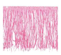 sourcing map 2 Yards of 10cm/4" Sequin Fringe Trim Sparkling DIY Fringe Tassel Trim Ribbon for Costume Clothes DIY Sewing Crafts Decoration, (5.9 ft/1.8m) Pink