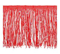 sourcing map 2 Yards of 10cm/4" Sequin Fringe Trim Sparkling DIY Fringe Tassel Trim Ribbon for Costume Clothes DIY Sewing Crafts Decoration, (5.9 ft/1.8m) Red