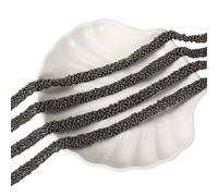 sourcing map 2 Yards Pearl Beaded Trim, 1cm Bridal Lace Ribbon Trimming Edge Embellishments for Sewing Wedding Party Dress Fabric DIY Craft, Tone Beads