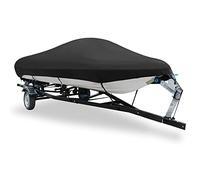 sourcing map 20-22ft 600D Waterproof Trailable Boat Cover V-Hull Black 700x280cm