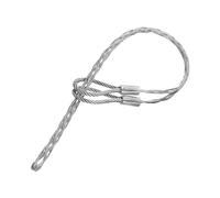 sourcing map 20-25MM Double Head Wire Threader Cable Socks Puller Galvanized Steel Wire Cover Grip Tube Net Pipe Suitable for Conduit Wire Rope - 1 pcs