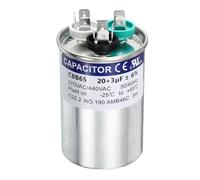 sourcing map 20+3 MFD CBB65 Run Start Capacitor 20+3 uF, 370/440V Round AC Capacitor for AC Motor Run, HVAC, Air Conditioner, Condenser Motors