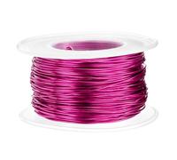 sourcing map 20 Gauge Aluminum Craft Wire 0.8mm 98.5ft Flexible Bendable Anodized Metal Jewelry Sculpting Wire for Jewelry Making Modelling Craft DIY, Rose Red