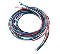 sourcing map 20 Gauge PVC Hookup Wire 1.5m/5ft 20AWG Flexible Electrical Wire UL1007 Tinned Copper Stranded 5 Color, 1.5mm Dia for Model Aircraft Electric Appliances Internal Connect