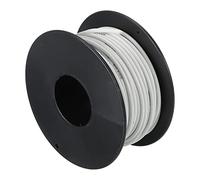 sourcing map 20 Gauge Silicone Wire 20AWG Stranded Wire High Temperature Hookup Tinned Copper 15m/50ft White Spool for Model Wiring, DIY Wiring