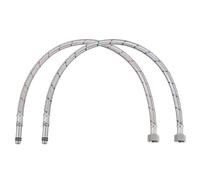 sourcing map 20 Inch Long Faucet Supply Line Connector, 2pcs G3/8 Female Compression Thread x M10 Male Connector Braided 304 Stainless Steel Water Supply Hose Line