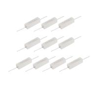 sourcing map 20 Ohm Ceramic Cement Resistor, 7W Power Wirewound Horizontal Cement Resistor Kit Tolerance 5% for Audio Equipment Power Adapters Frequency Divider Circuit Board(Pack of 10)