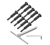 sourcing map 20 Pack Black Invisible Cable Railing Kit, T316 Stainless Steel 1/8" Swage Tensioner, Terminal Hidden for 2"x2" Wood/Metal Deck Post, Cable Railing