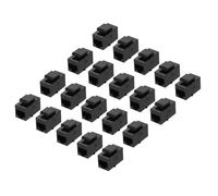 sourcing map 20 Pack Cat 6 Ethernet Coupler, RJ45 Cat6 Coupler Jacks Female to Female Ethernet Adapter, Black, 14x16x27mm