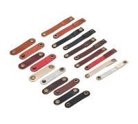 sourcing map 20 Pack Leather Cable Straps Leather Cable Ties Leather Cord Organizer Portable 5 Color Leather Wire Straps for Earphones, Headphone