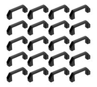 sourcing map 20 Pack Rectangular Plastic Pull Handle, 90mm/3.5 Inch Hole Center Cabinets Pull for Drawer Luggage Mechanical Equipment Garages, Black