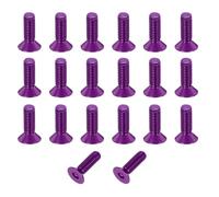 sourcing map 20 Pack Socket Head Screws, M3x10mm Aluminum Alloy Countersunk Head Hex Socket Screws Hardware Hexagon Flat Head Bolts for Model Accessories, Purple