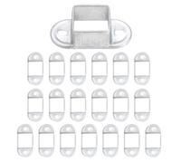 sourcing map 20 Pack Square Post Flange Base, Fits 1-1/4" x 1-1/4" Square Tube Galvanized Steel Wall Mount Rail End Bracket Square Base Connector for Deck Fence Railing Handrail Mounting