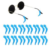 sourcing map 20 Pairs Glasses Ear Grip Silicone Anti-slip Ear Hook Eyewear Retainer Eyeglass Temple Tip Holder for Daily Wear Glasses Sunglasses Reading Eyeglasses, Sky Blue