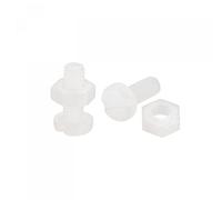 sourcing map 20 Pairs Nylon Screw Nut Assortment, M3x8mm Slotted Pan Head Screws & M3 Hex Nuts for Machinery, Electronics, White