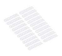 sourcing map 20 Pairs Snapback Strap Cover, 7 Holes Plastic Adjustable Hat Snap Buckle Replacement for Caps Repairing (White)