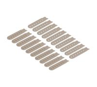 sourcing map 20 Pairs Snapback Strap Cover, 7 Holes Plastic Adjustable Hat Snap Buckle Replacement for Caps Repairing (Khaki)