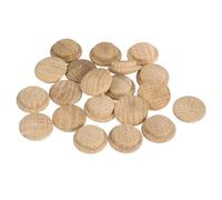 sourcing map 20 Pcs 0.59 x 0.79 Inch Wood Hole Plugs, Wooden Screw Hole Cover, Wood Pocket Button Plug for Chair Stair Craft Furniture Woodworking