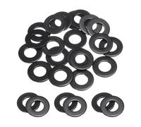 sourcing map 20 Pcs 1/2" Stainless Steel Flat Washers, 13mm ID x 27mm OD x 2mm Thick Black Zinc Plated Metal Washers for Screws and Bolts