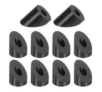 sourcing map 20 Pcs 1/4 Inch 45 Degree Angle Beveled Washer, T316 Stainless Steel Angled Washer for Cable Railing Stair Ends Wood Metal Posts, Black
